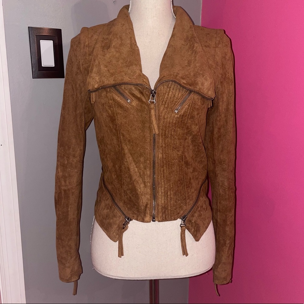 Brown Suede Zip Jacket